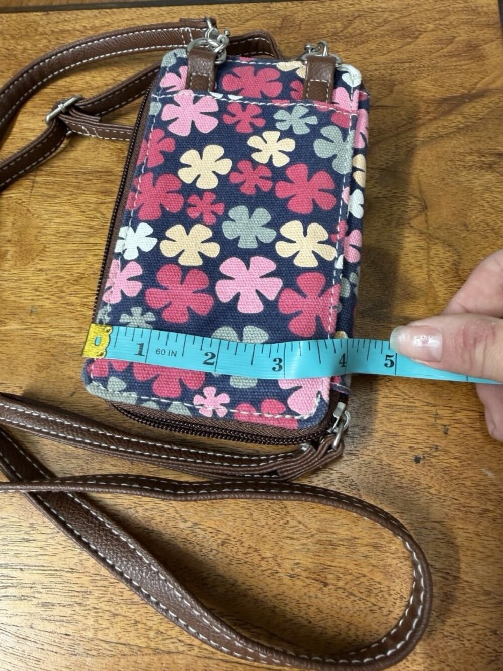 Union Bay Long Strap Wristlet Wallet Cell‎ Phone Holder Floral Canvas Y2K - Picture 6 of 7